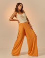 Calça Maxi Prega Papaya