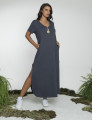 Vestido Camisetão Cinza Cobalto