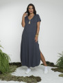 Vestido Camisetão Cinza Cobalto