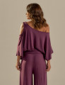 Blusa Abertura Ombros Faixa Merlot