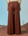 Calça Maxi Pantalona Marrom Cacau