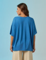Blusa Recortes Azul Mineral