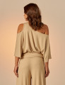 Blusa Abertura Ombros Faixa Cogumelo