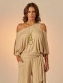 Blusa Abertura Ombros Faixa Cogumelo