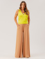 Calça Maxi Pantalona Bege Deserto