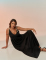 Vestido Soft Cordas Preto