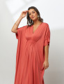 Vestido Kaftan Franzido Figo