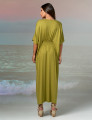 Vestido Kaftan Franzido Maçã Verde