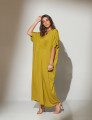 Vestido Kaftan Franzido Espinafre-U