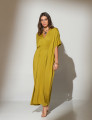 Vestido Kaftan Franzido Espinafre-U