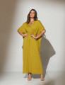 Vestido Kaftan Franzido Espinafre-U