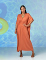 Vestido Kaftan Franzido Goiaba