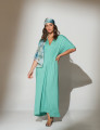 Vestido Kaftan Franzido Jangada-U
