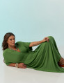 Vestido Kaftan Franzido Alecrim