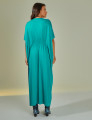 Vestido Kaftan Franzido Azul Mediterrâneo