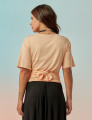 Blusa Nó Frente Pêssego