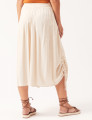 Calça Pantacourt Linho Bege Aveia