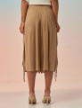 Calça Pantacourt Linho Avelã
