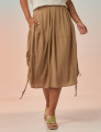 Calça Pantacourt Linho Avelã