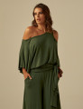 Blusa Abertura Ombros Faixa Musgo