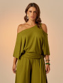 Blusa Abertura Ombros Faixa Atemoia