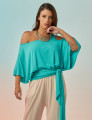 Blusa Abertura Ombros Faixa Caribe