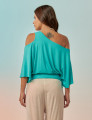 Blusa Abertura Ombros Faixa Caribe