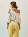 Blusa Abertura Ombros Faixa Linen