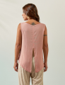 Blusa Cropped Linho Rosa Blush