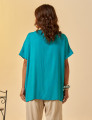Blusa Prega Linho Mediterrâneo