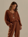 Blusa Manga Longa Linho Cacau