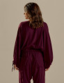 Blusa Transpasse Linho Merlot