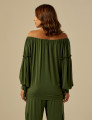 Blusa Ombro A Ombro Musgo