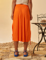 Calça Pantacourt Linho Tangerina