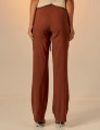Calça Reta Linho Cacau
