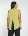 Blusa Cropped Linho Verde Atemoia