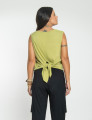 Blusa Cropped Linho Verde Atemoia