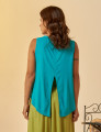 Blusa Cropped Linho Mediterrâneo