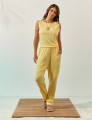 Blusa Cropped Linho Amarelo Solar