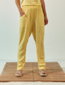 Calça Clássica Linho Amarelo Solar