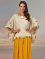 Blusa Kaftan Linho Creme
