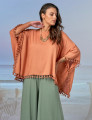 Blusa Kaftan Linho Goiaba