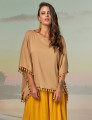 Blusa Kaftan Linho Areia