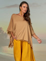 Blusa Kaftan Linho Areia