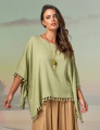 Blusa Kaftan Linho Maçã Verde