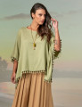 Blusa Kaftan Linho Maçã Verde