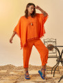 Blusa Kaftan Linho Tangerina
