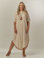Vestido Midi Linho Trigo