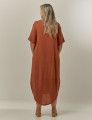 Vestido Midi Linho Terracota