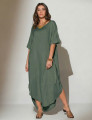Vestido Midi Linho Verde Salvia